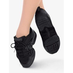 Capezio Adult "Fierce" Dance Sneaker - Black Size 9 Split-sole flexible
